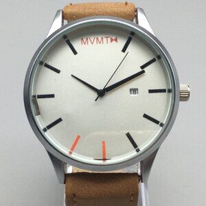 MVMT Silver and Tan Watch